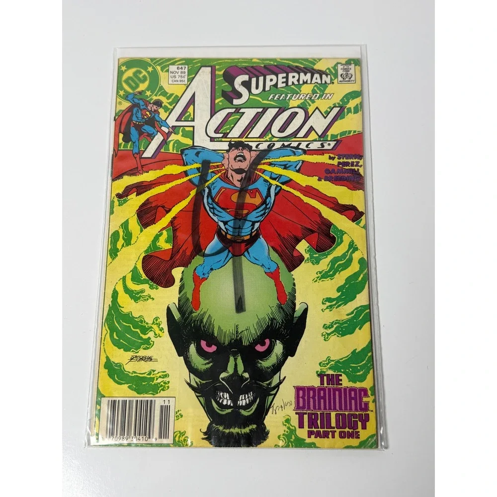 DC Action Comics 647 Superman The Brainiac Trilogy Part One George Perez 1989